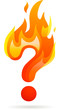 Hot question mark icon