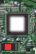 closeup of electronic circuit board