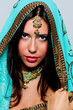 young woman in a sari