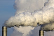 Smoke originating from a large industrial plant