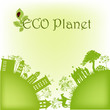 Vector: Green ecological planet Green ecological planet