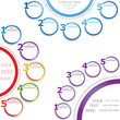 Vector paper numeric options isolated on white