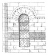 Apse of the Church in Franchesse in Auvergne, France, vintage en