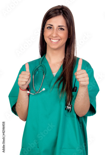 Photo: Atractive medical saying ok Atractive medical saying ok