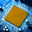 electronic circuit close-up. Macro background
