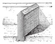 Vector: Party Wall, vintage engraving Party Wall, vintage engraving