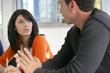 Two colleagues having a debate