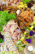 Photo: seafood - salmon and shrimps seafood - salmon and shrimps