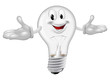 Vector: Light bulb mascot Light bulb mascot