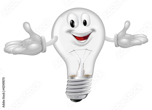 Vector: Light bulb mascot Light bulb mascot