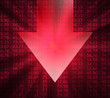 Arrow graph going down