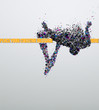 High jump. Creative vector Illustration.
