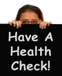 Photo: Health Check Message Showing Medical Examination Health Check Message Showing Medical Examination