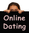 Photo: Online Dating Sign Showing Web Romance Online Dating Sign Showing Web Romance