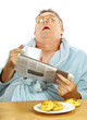 Man Asleep At Breakfast