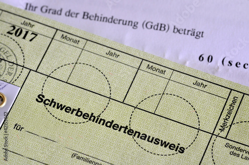 Photo: Behindertenausweis Behindertenausweis