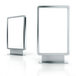 3d blank billboard, on white