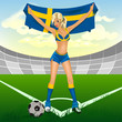 The Swedish girl soccer fan