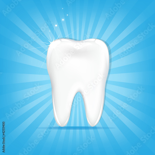 Vector: Tooth With Sunburst Tooth With Sunburst