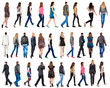collection " back view of walking people "
