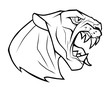 Wildcat head BW