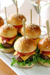 mini hamburgers, mini burgers