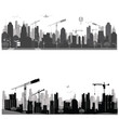 Vector illustration.City skyline.Construction