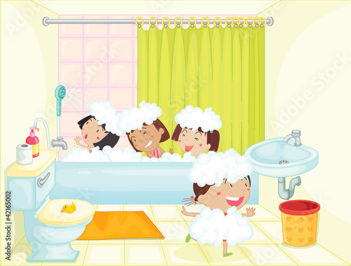 Vector: Bath time Bath time