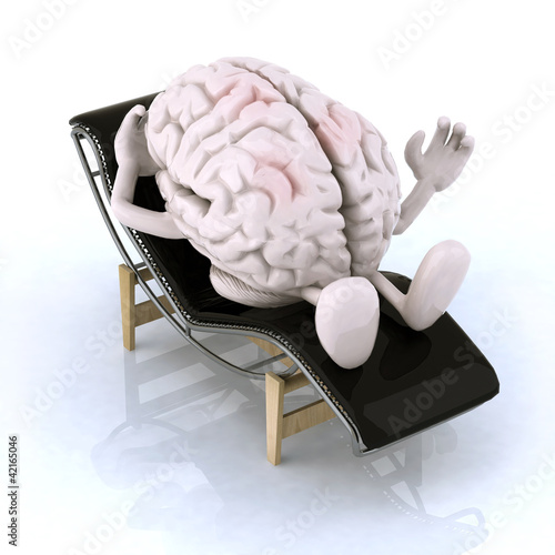 Illustration: brain that rests on a chaise longue brain that rests on a chaise longue