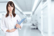 Female young healthcare professional at the hospital