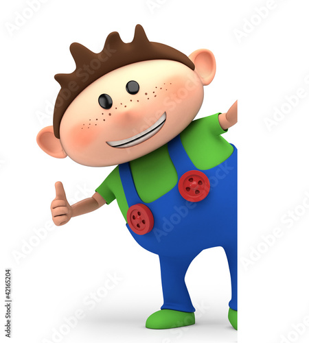 Illustration: thumbs up boy thumbs up boy
