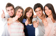 Group of people with thumbs up
