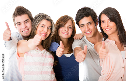 Foto: Group of people with thumbs up Group of people with thumbs up