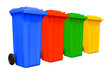 Illustration: Large colorful trash cans collection Large colorful trash cans collection
