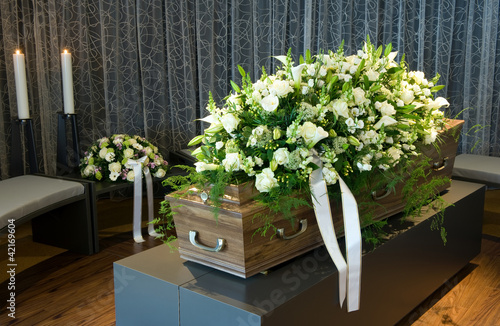 Photo: Coffin in morgue Coffin in morgue