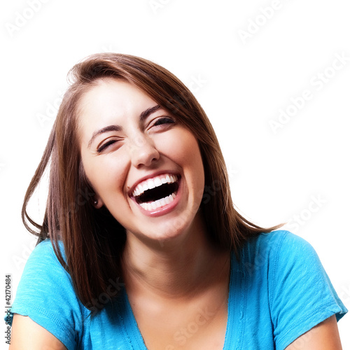 Photo: pretty woman laughing pretty woman laughing