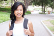 portrait of an Asian college student on campus