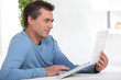 Casual man with a laptop