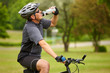 Biker with water bottle