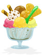 big fresh icecream. clipping path included