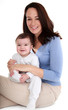 Photo: Mother & Baby laughing Mother & Baby laughing