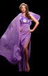 woman in the purple dress