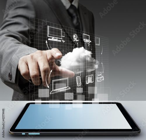 Photo: virtual cloud network concept virtual cloud network concept