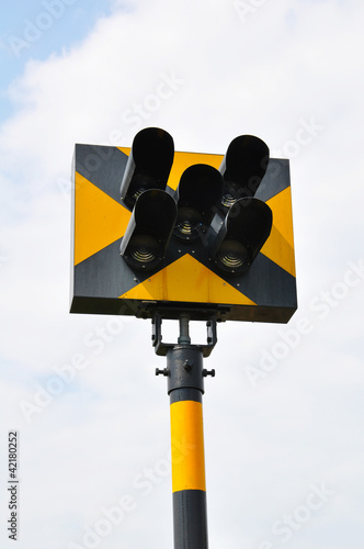 Photo: Traffic light on railway Traffic light on railway