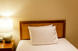 Bed in the hotel room