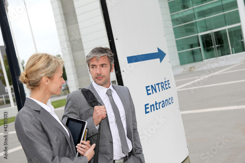 Photo: Business team going to a trade show Business team going to a trade show