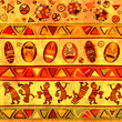 Seamless background with african traditional patterns