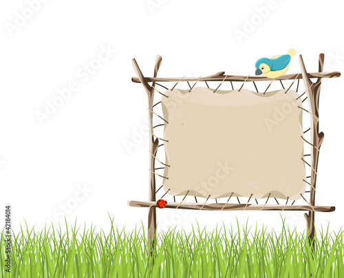 Vektor: Wooden signboard Wooden signboard
