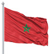 Waving flag of Morocco