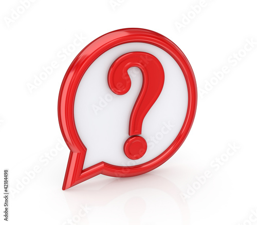 Illustration: Query sign icon. Query sign icon.